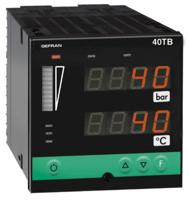 40TB - Indicador/Unidade de alarme para entradas de temperatura e pressão, visor duplo